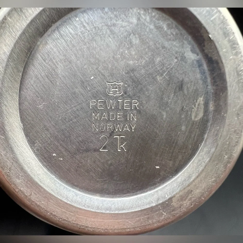 Norsk- Pewter, four sided vase-7 inches‎ tall, Made in Norway